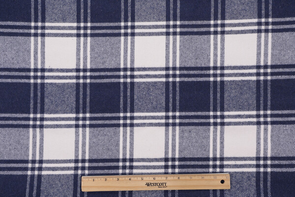 Robinson Woven Upholstery Fabric in Navy