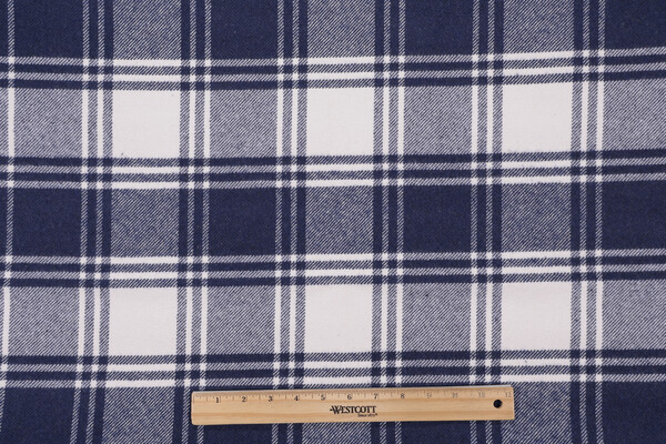 Robinson Woven Upholstery Fabric in Navy