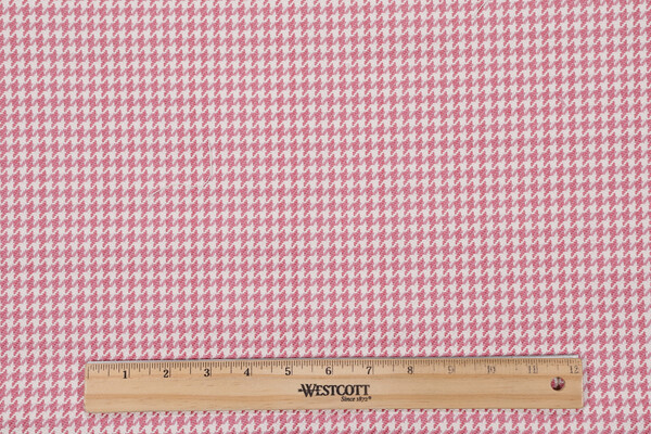 Houndstooth Woven Upholstery Fabric in Blossom