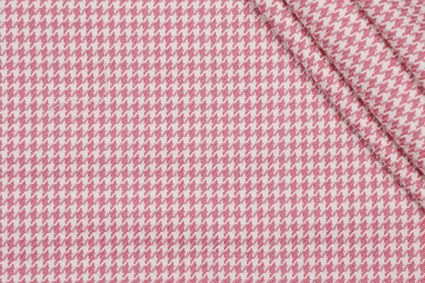 Houndstooth Woven Upholstery Fabric in Blossom