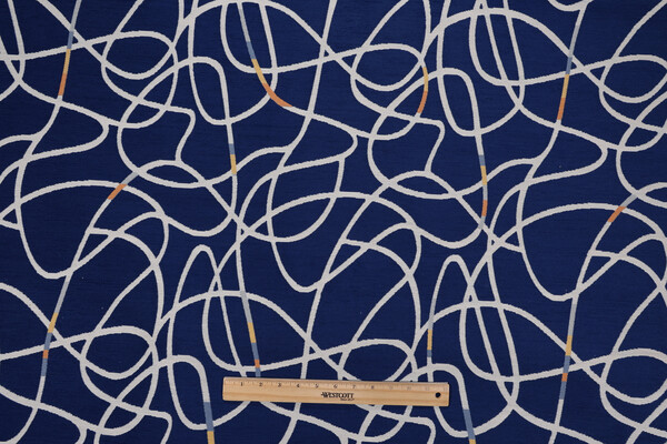 Crypton Farrago High Performance Woven Chenille Upholstery Fabric in Azul