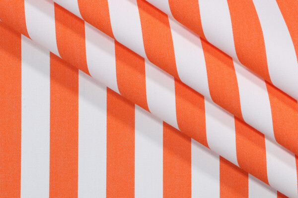 SunReal Patio Stripe Woven Solution Dyed Acrylic Outdoor Fabric in Orange
