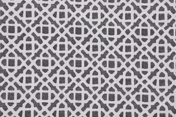 PK Lifestyles Retrace Printed Cotton Drapery Fabric in Charcoal 