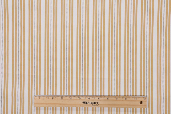 P Kaufmann Murali Stripe Woven Decorator Fabric in Yellow 