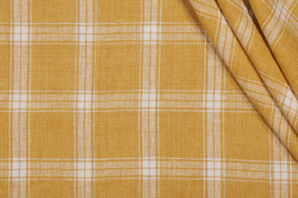 P Kaufmann Preston Woven Linen Decorator Fabric in Yolk 