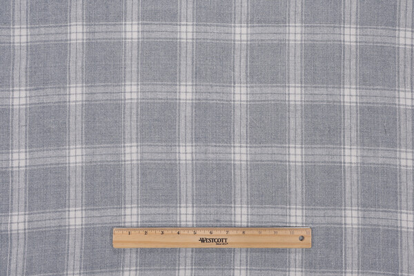 Sample of P Kaufmann Preston Woven Linen Decorator Fabric in Mineral 