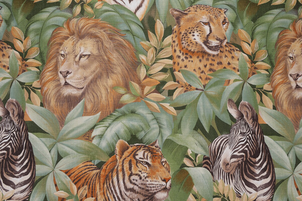 Spectrum Safari Printed Drapery Fabric in Jungle 