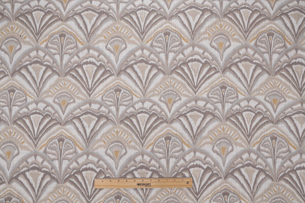 Fabricut Ikat Trellis Printed Drapery Fabric in Natural 