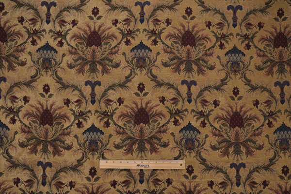 Sophia Chenille Tapestry Upholstery Fabric in Khaki 