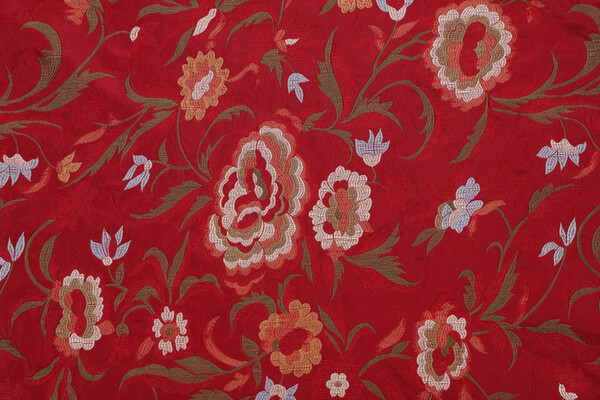 Brianna Silk Tapestry Upholstery Fabric in Cherry 