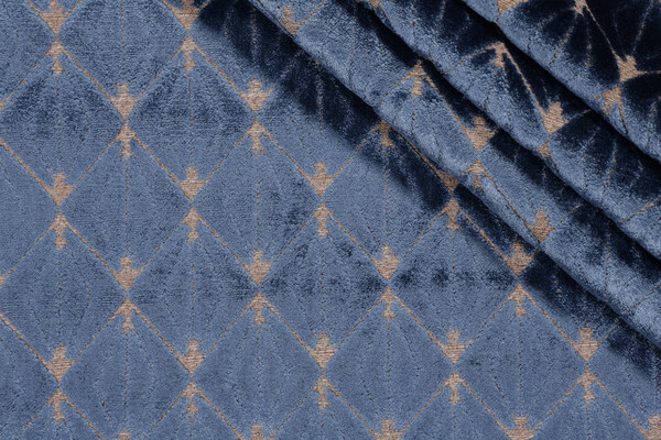 Doyle Velvet Upholstery Fabric in Cornflower
