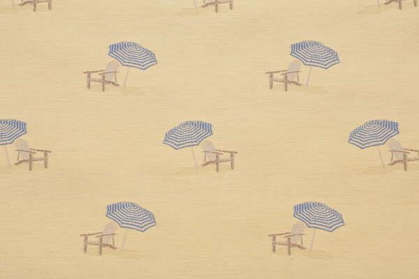 Beach Chair Tapestry Upholstery Fabric in Beach