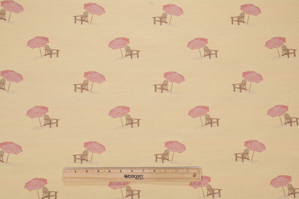 Beach Chair Tapestry Upholstery Fabric in Orange