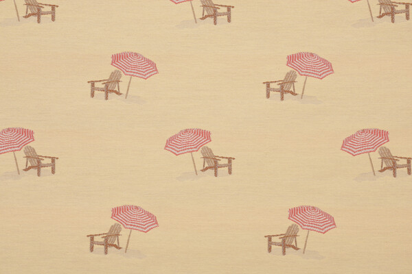 Beach Chair Tapestry Upholstery Fabric in Orange