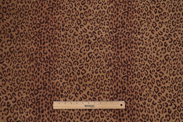Leopard Woven Chenille Upholstery Fabric in Desert