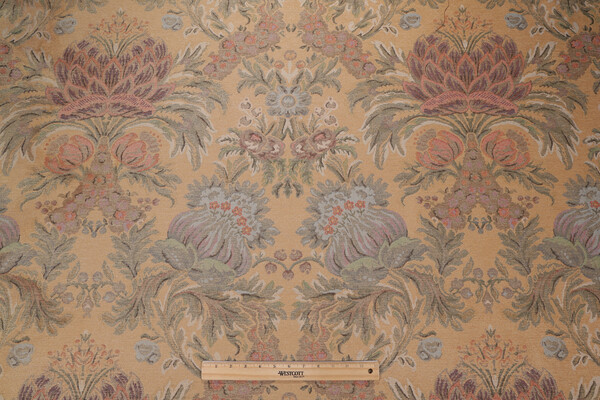 Bertha Chenille Tapestry Upholstery Fabric in Gold/Multi