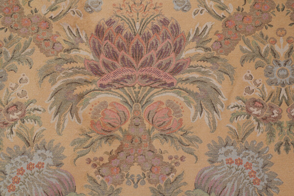 Bertha Chenille Tapestry Upholstery Fabric in Gold/Multi