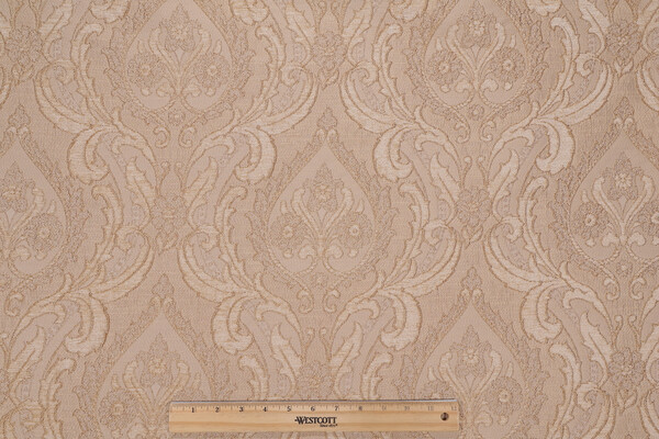 Myra Damask Upholstery Fabric in Gold
