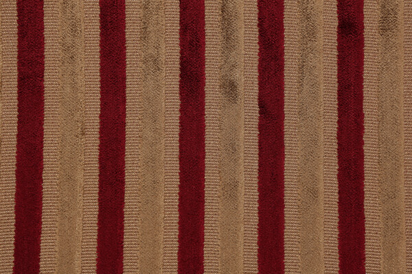 Stripe Velvet Upholstery Fabric in Red