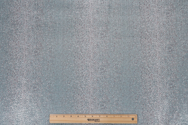 Myron Printed Velvet Upholstery Fabric in Ocean