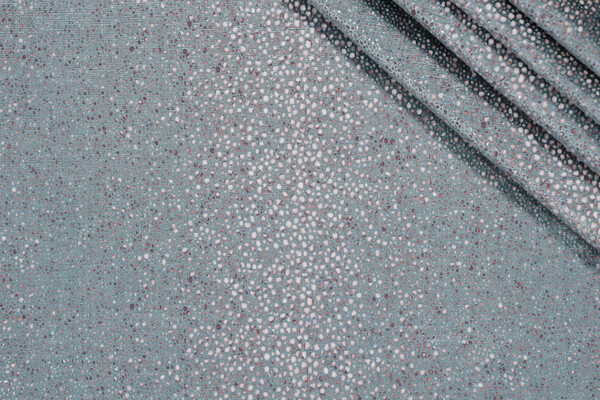 Myron Printed Velvet Upholstery Fabric in Ocean