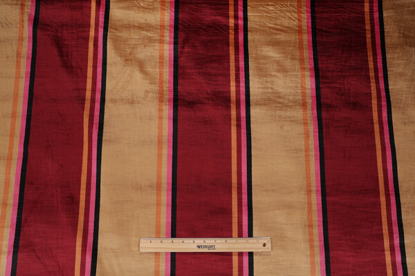 Fonthill Tadino Velvet Upholstery Fabric in Gold/Red