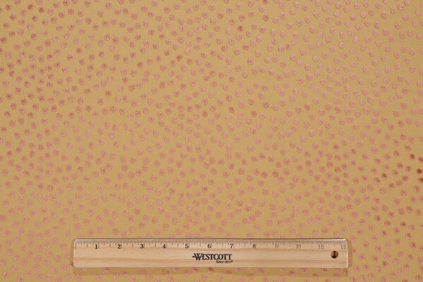 Fonthill Dotty Velvet Upholstery Fabric in Rose/Pale Gold