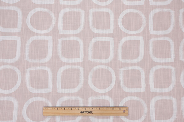 Robert Allen Asawa Block Printed Cotton Drapery Fabric in Dawn