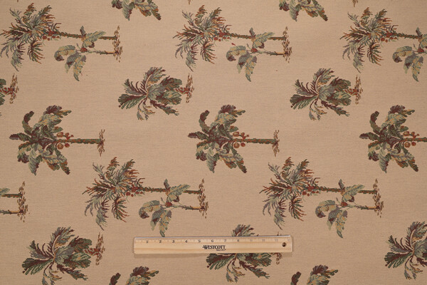 Coconut Trees Tapestry Upholstery Fabric in Dune 