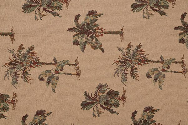 Coconut Trees Tapestry Upholstery Fabric in Dune 