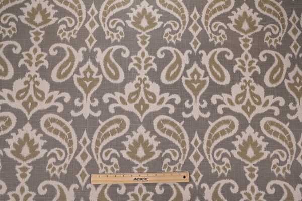 Enchanted Printed Linen Blend Drapery Fabric in Mineral 