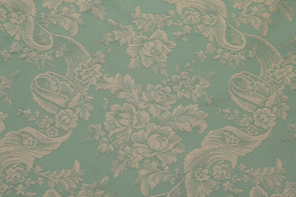 Reynolds Damask Upholstery Fabric in Mint 