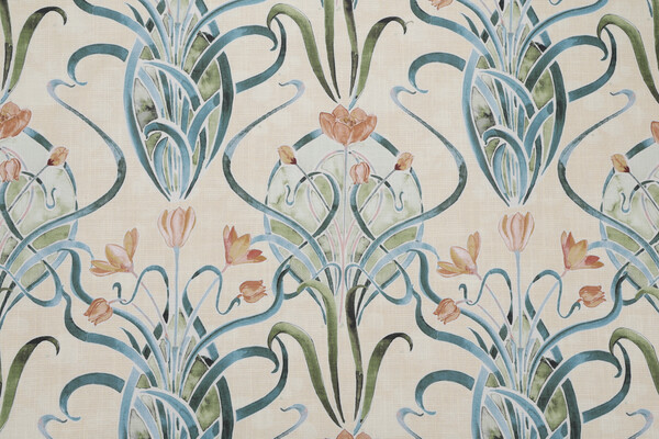 Hamilton Hanover Printed Cotton Drapery Fabric in Maze 