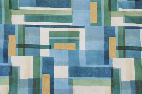 Hamilton Kersey Printed & Embroidered Cotton Drapery Fabric in Bali 