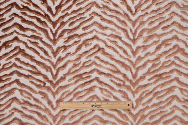 Hamilton Ziggy Velvet Upholstery Fabric in Spice 