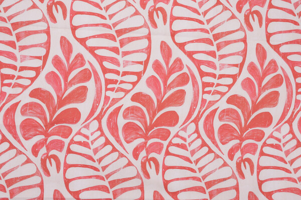 Trevi Fabrics Marcello Printed Cotton Drapery Fabric in Coral 
