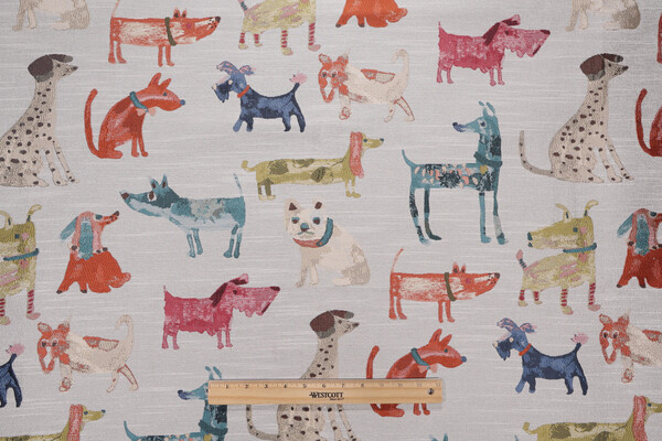 Swavelle/Mill Creek Wag-A-Tude Latex Backed Tapestry Upholstery Fabric in Multi 