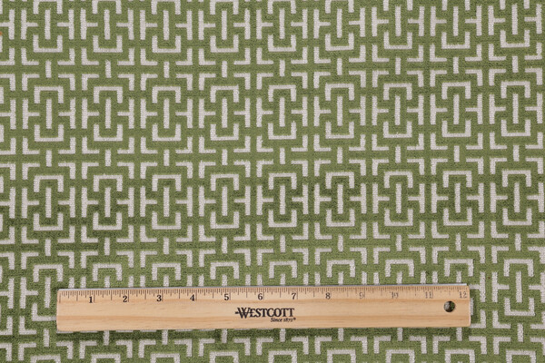 P Kaufmann Power Grid Velvet Upholstery Fabric in Loden 