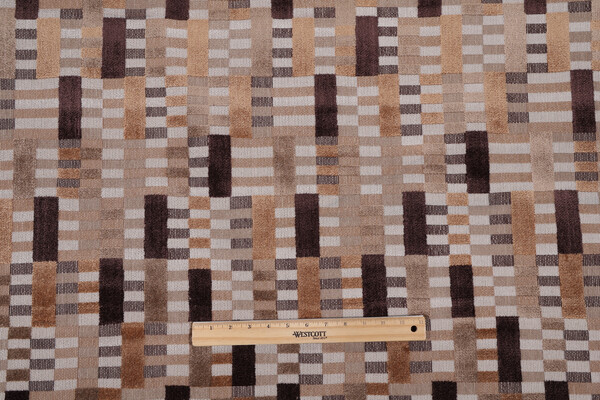 P Kaufmann Esparto Grospoint Velvet Upholstery Fabric in Molasses 