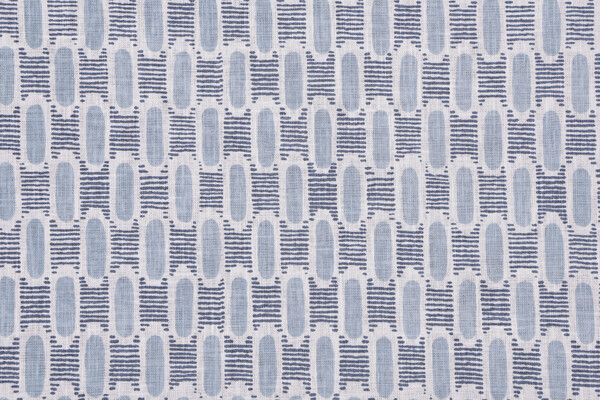 P Kaufmann Huxley Printed Cotton Blend Drapery Fabric in Blue 