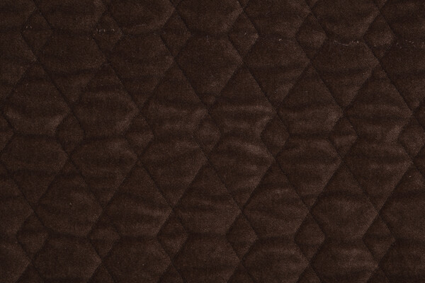 Valdese Weavers Argyle Quilted Velvet Upholstery Fabric in Cafe