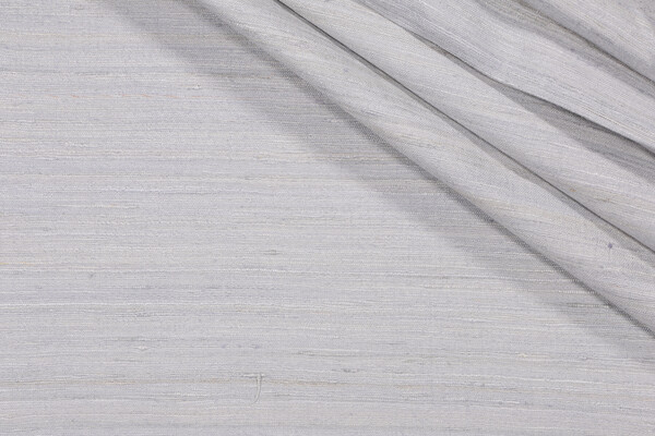 Savannah Silk Drapery Fabric in Silver