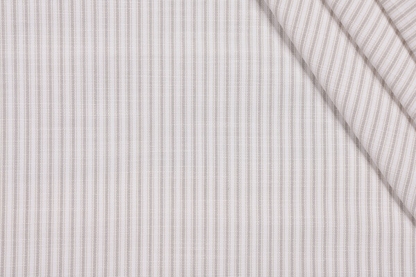 Perennials Tick Tock Stripe Woven Solution Dyed Acrylic Outdoor Fabric in White Sands