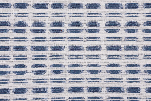 Palecek Striped Woven Solution Dyed Acrylic Outdoor Fabric in Navy