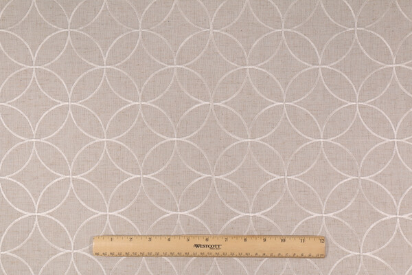 Duralee Ringlet-2 Embroidered Drapery Fabric in 118-Linen