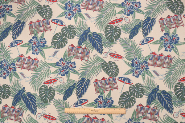 Tommy Bahama Beach Scenes Printed Polyester Outdoor Fabric in Shoreline