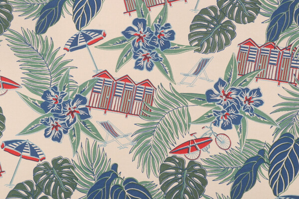 Tommy Bahama Beach Scenes Printed Polyester Outdoor Fabric in Shoreline