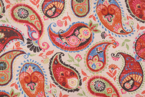 PK Lifestyles Fiesta Dance Printed Polyester Outdoor Fabric in Fruit Punch