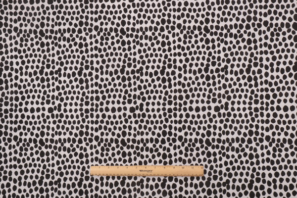 Terrasol - Signature Dot Printed Polyester Outdoor Fabric in Black/White