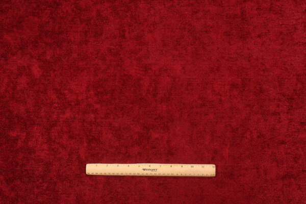 Crypton Zara High Performance Chenille Upholstery Fabric in Red